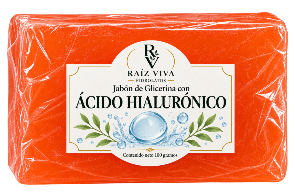 Jabón de Glicerina con Ácido Hialurónico.