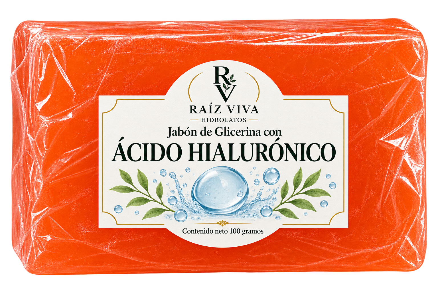 Jabón de Glicerina con Ácido Hialurónico.