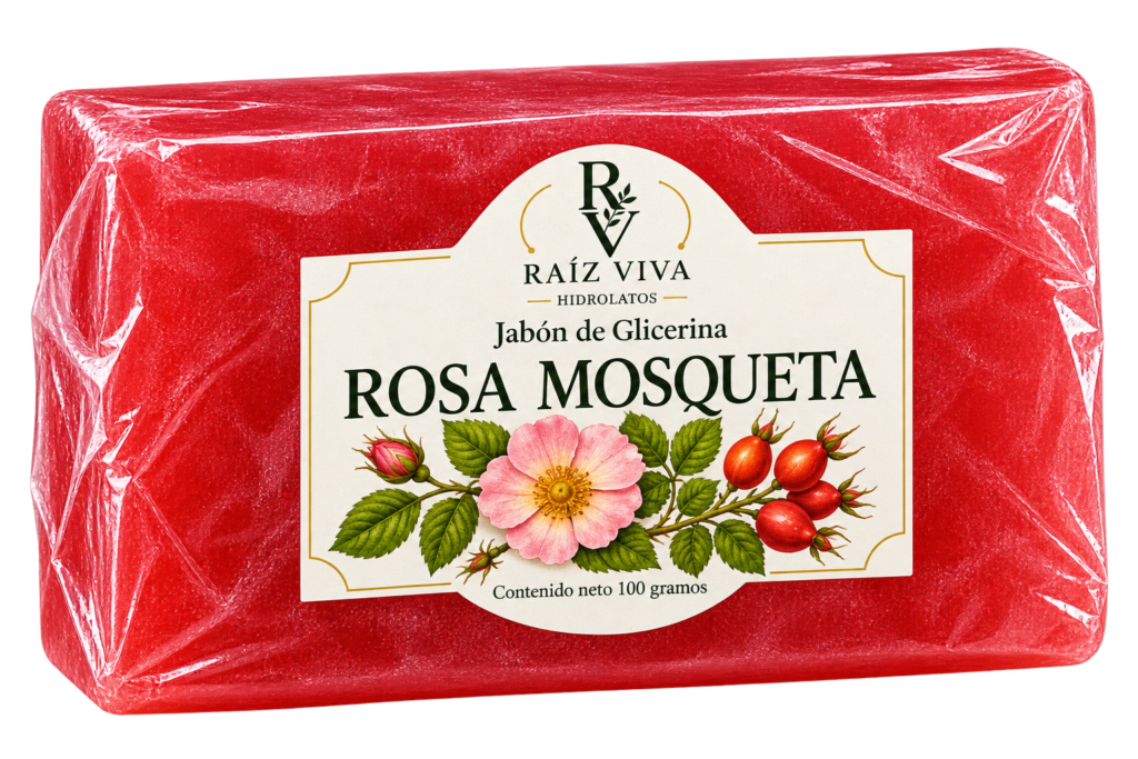 Jabón de Glicerina con Rosa Mosqueta.