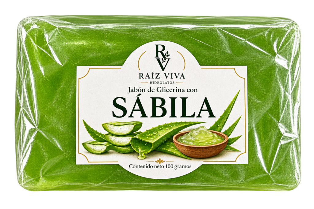 Jabón de Glicerina con Sábila.