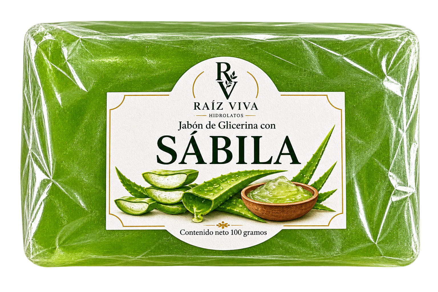 Jabón de Glicerina con Sábila.